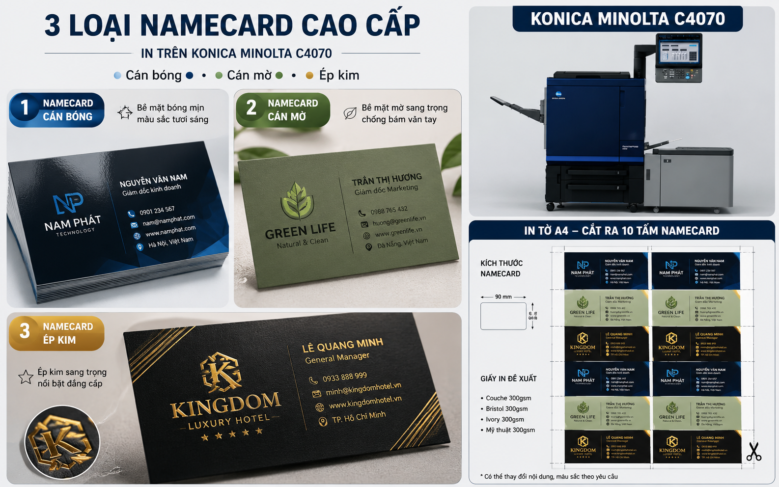 Hệ thống máy in namecard chuyên nghiệp tại xưởng IN ẤN KAS Bình Dương
